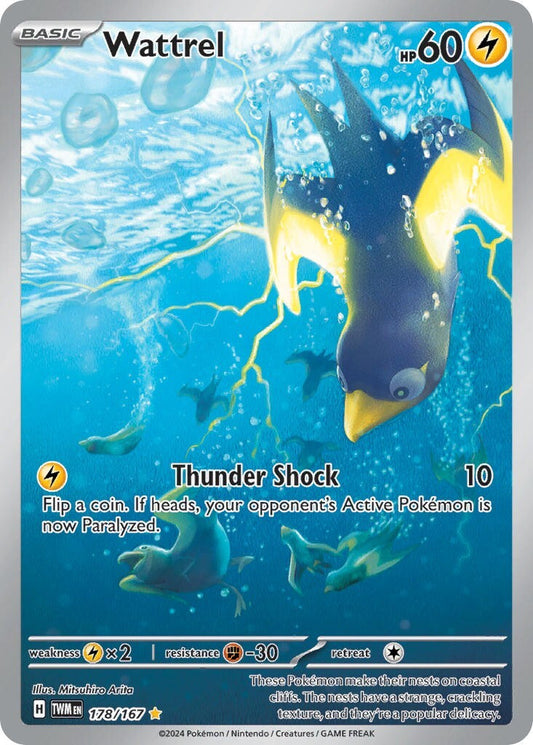 Wattrel 178/167 S&V Twilight Masquerade Illustration Rare Pokemon Card Mint/NM