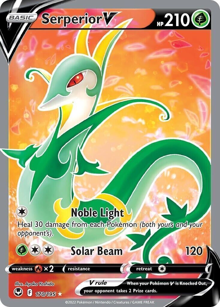 Serperior V 170/195 Silver Tempest Full Art Pokemon Card Mint/NM