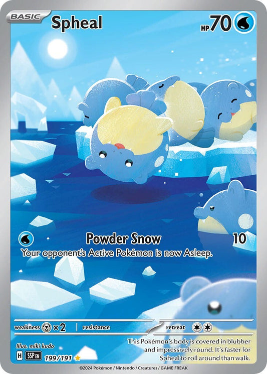 Spheal 199/191 S&V Surging Sparks Illustration Rare Pokemon Card NM