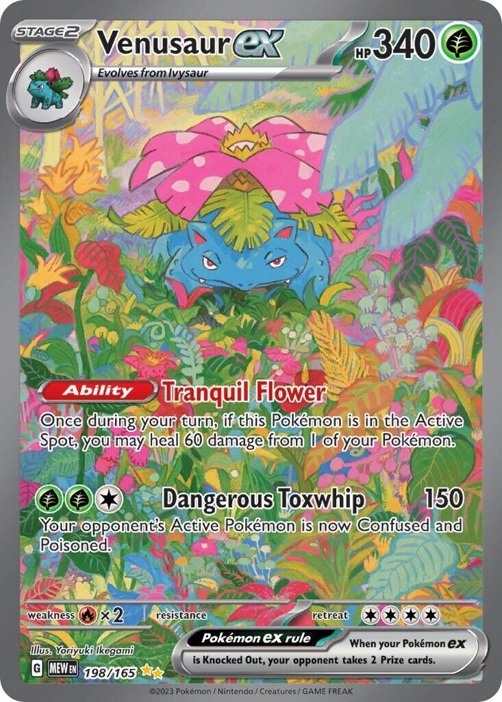 Venusaur ex 198/165 Pokemon 151 Special Illustration Rare Pokemon Card NM