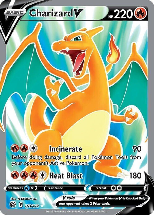 Charizard V 153/172 Brilliant Stars Full Art Pokemon Card Mint/NM