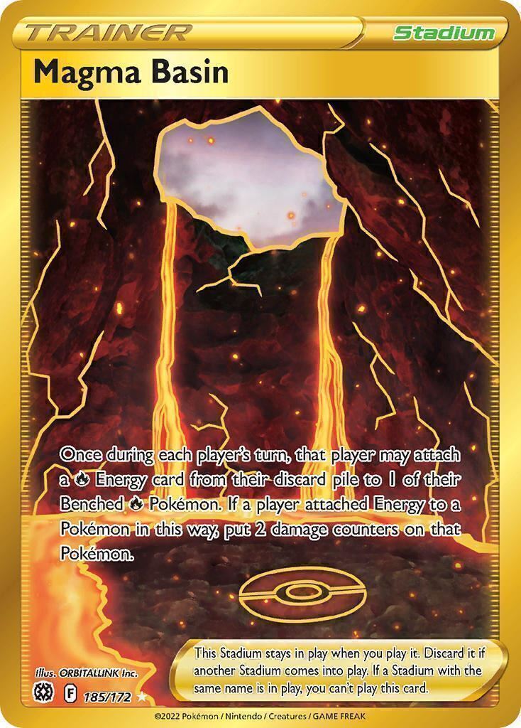 Magma Basin 185/172 Brilliant Stars Secret Rare Trainer Pokemon Card Mint/NM