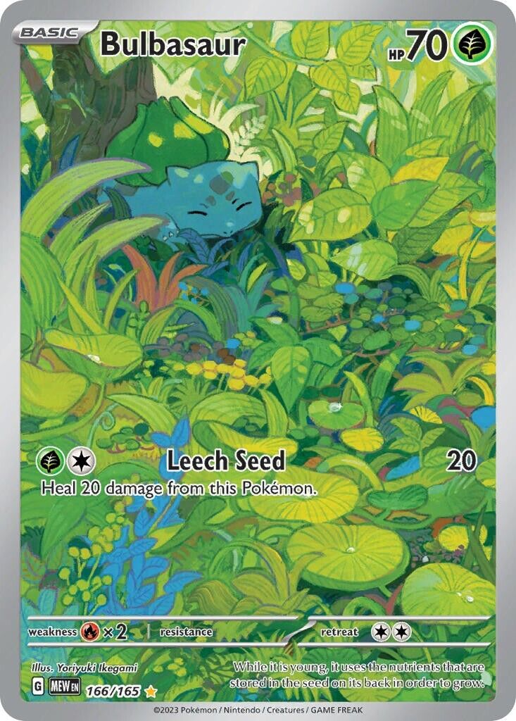 Bulbasaur 166/165 Pokemon 151 Illustration Rare Pokemon Card NM