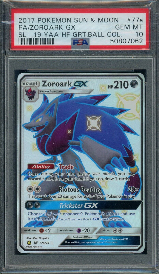 Zoroark GX 77a/73 Black Star Hidden Fates Promo Full Art PSA 10 Pokemon Card