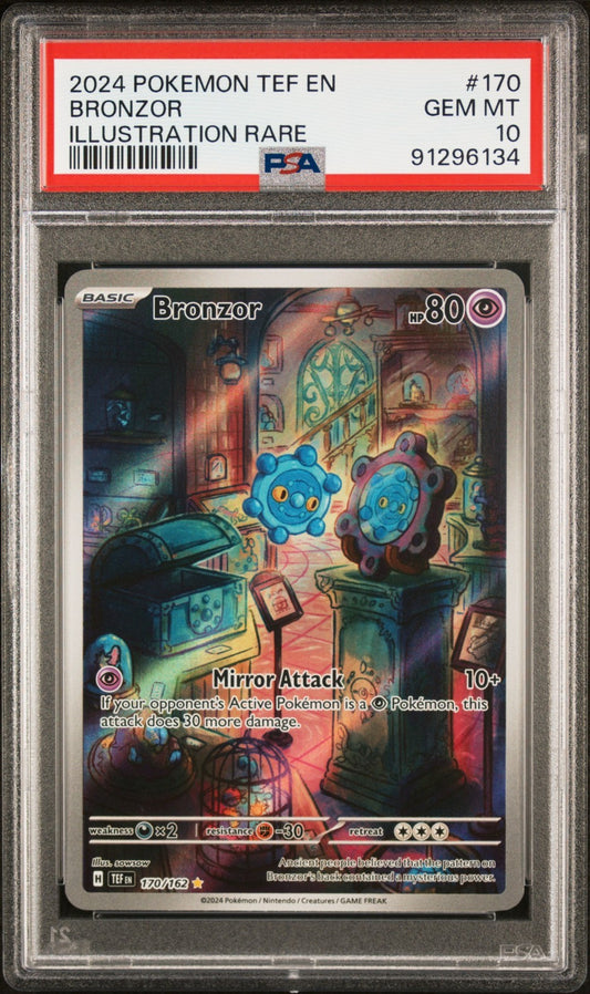 Bronzor S&V 170/162 Illustration Rare card from Temporal Forces set PSA 10 graded