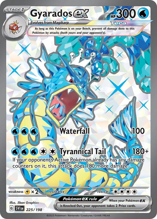 Gyarados ex 225/198 Scarlet & Violet Base Full Art Pokemon Card Mint/NM