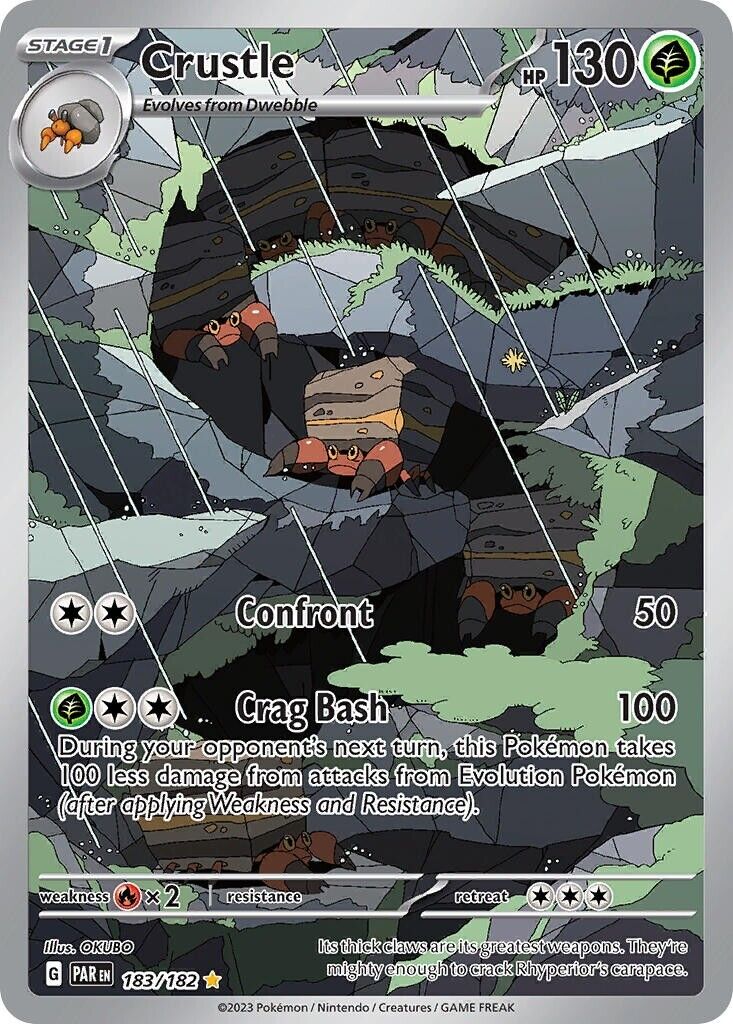 Crustle 183/182 S&V Paradox Rift Illustration Rare Pokemon Card NM