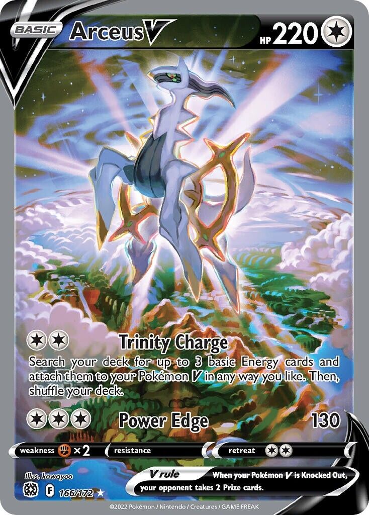 Arceus V 166/172 Brilliant Stars Alt Art Pokemon Card Mint/NM