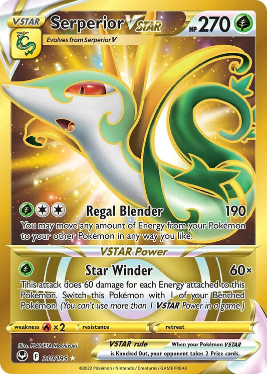 Serperior VSTAR 210/195 Silver Tempest Secret Rare Pokemon Card Mint/NM