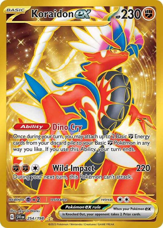 Koraidon ex 254/198 Scarlet & Violet Base Secret Rare Pokemon Card Mint/NM