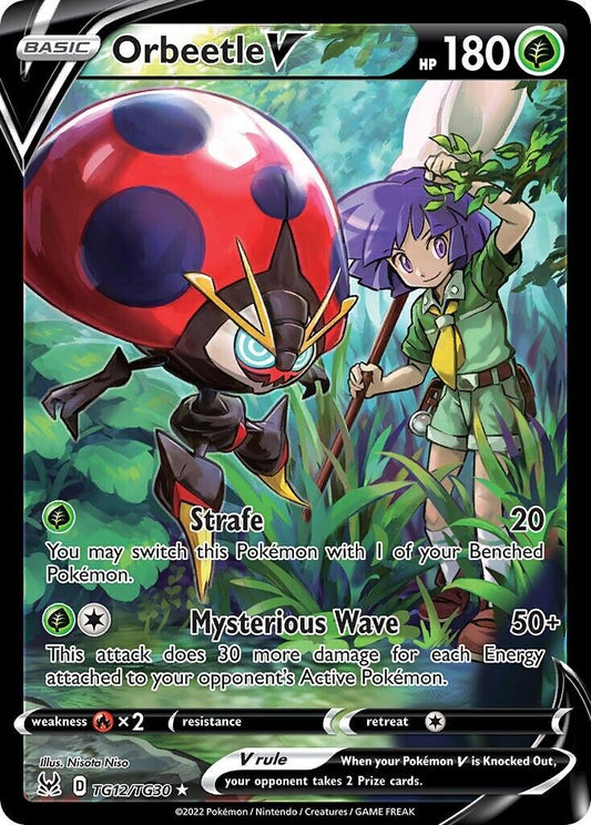 Orbeetle V TG13/TG30 Lost Origin Full Art Pokemon Card Mint/NM