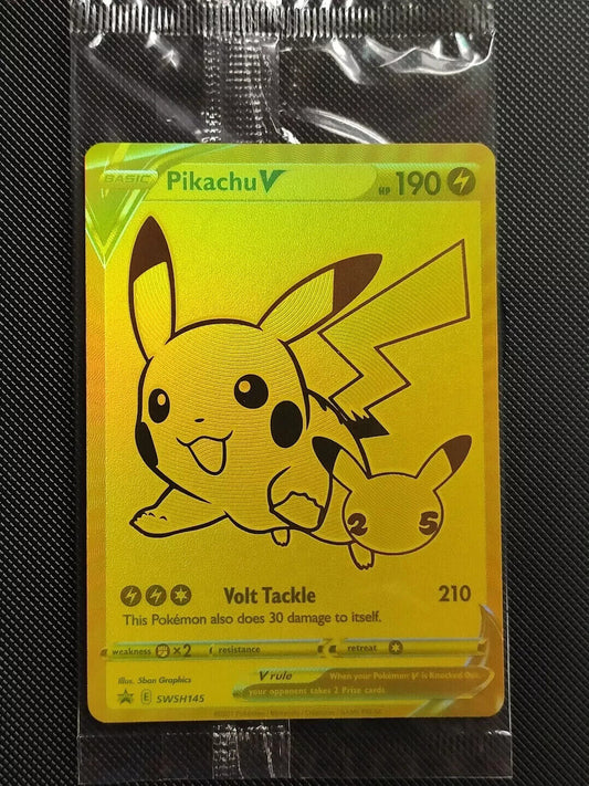 Pikachu V SWSH145 Celebrations UPC Full Art Promo Pokemon Card Sealed