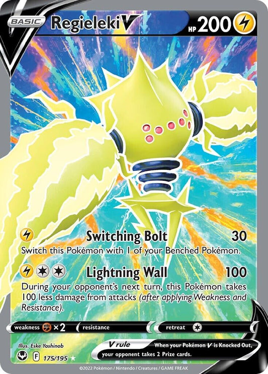 Regieleki V 175/195 Silver Tempest Full Art Pokemon Card Mint/NM