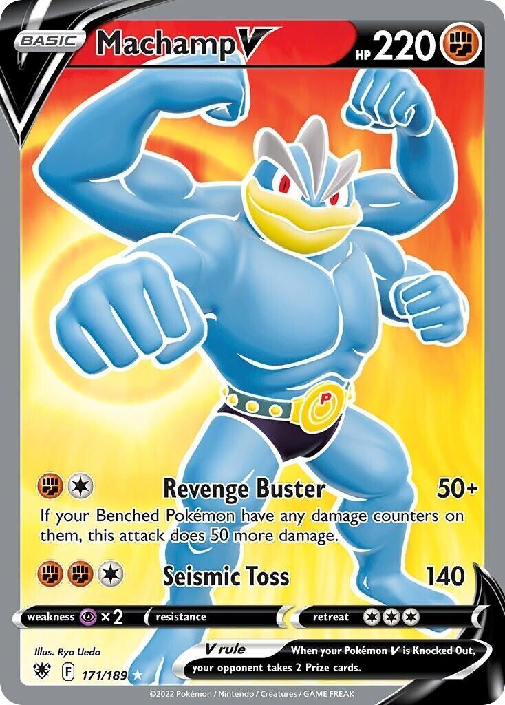 Machamp V 171/189 Astral Radiance Full Art Pokemon Card Mint/NM