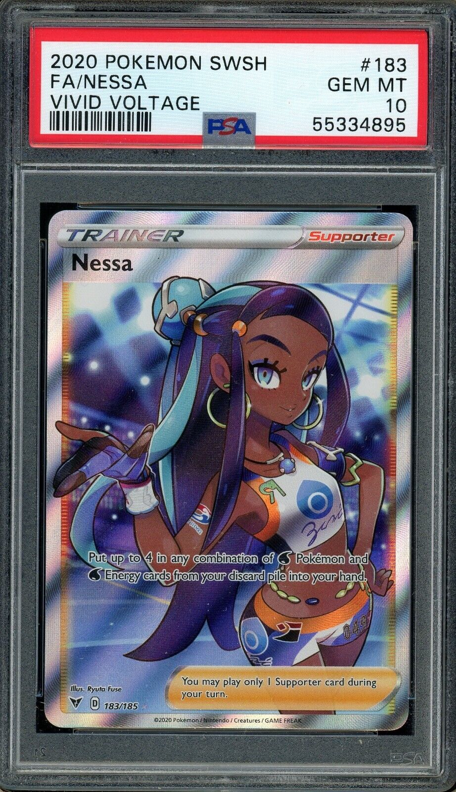 Nessa 183/185 Vivid Voltage Full Art Trainer PSA 10 Pokemon Card