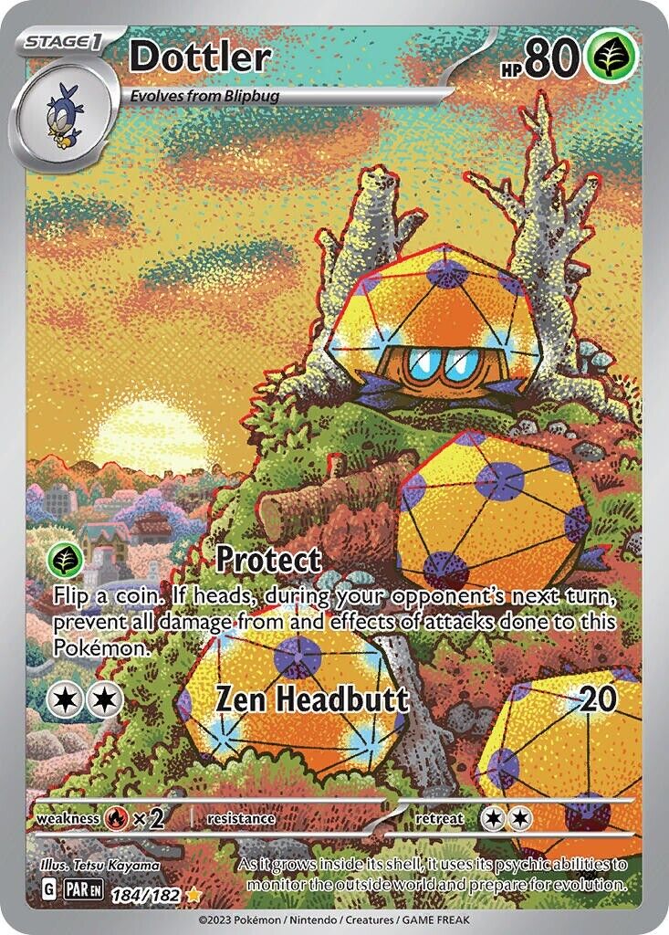 Dottler 184/182 S&V Paradox Rift Illustration Rare Pokemon Card NM