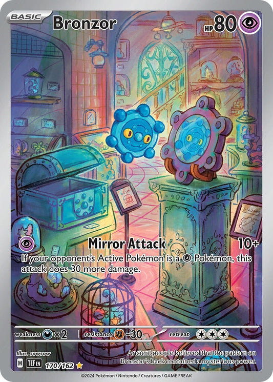 Bronzor 170/162 S&V Temporal Forces Illustration Rare Pokemon Card NM