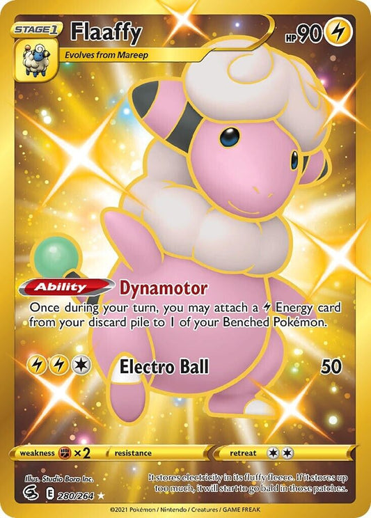 Flaaffy 280/264 Fusion Strike Gold Secret Rare Pokemon Card Mint/NM