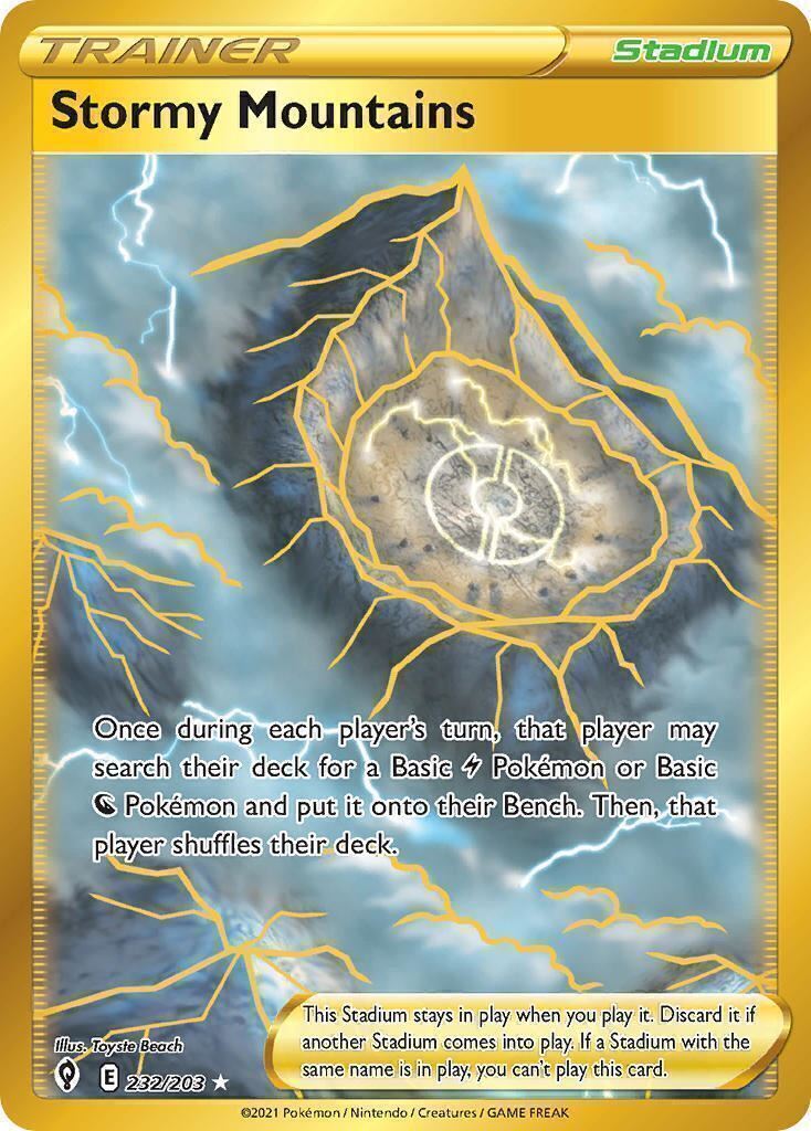 Stormy Mountains 232/203 Evolving Skies Secret Rare Pokemon Card Mint/NM Fresh