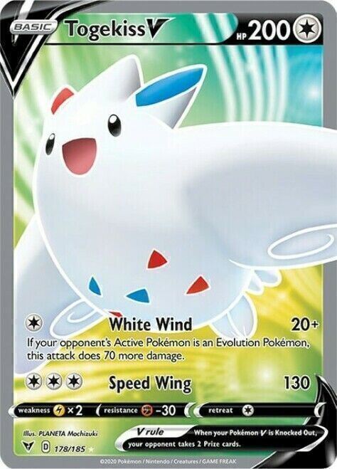 Togekiss V 178/185 Vivid Voltage Full Art Pokemon Card Mint/NM Pack Fresh