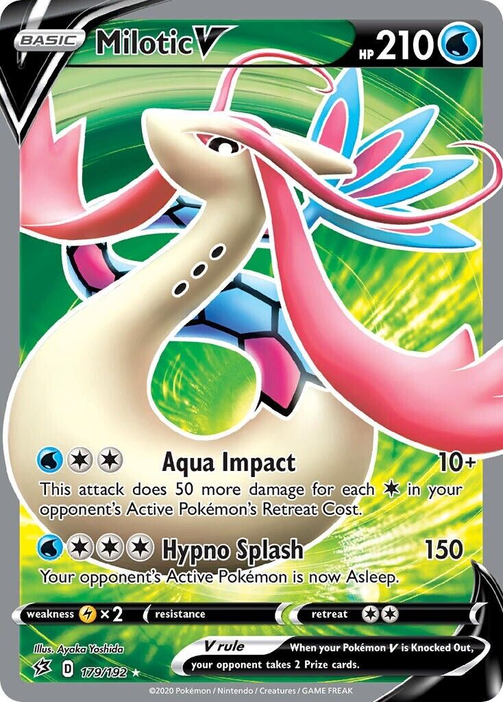 Milotic V 179/192 Rebel Clash Full Art Pokemon Card Mint/NM