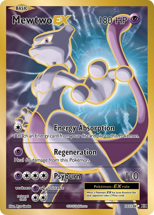 Mewtwo EX 103/108 XY Evolutions Full Art Ultra Rare Pokemon Card NM