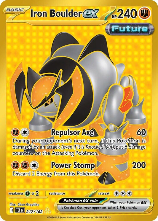 Iron Boulder ex 217/162 S&V Temporal Forces Secret Rare Pokemon Card Mint/NM