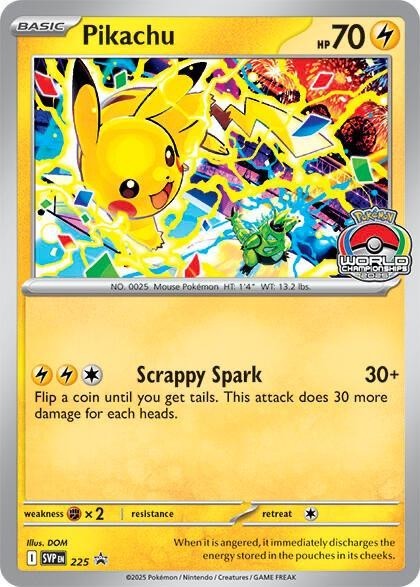 Pikachu World Championship SVP225 Promo card from Promo set near mint condition
