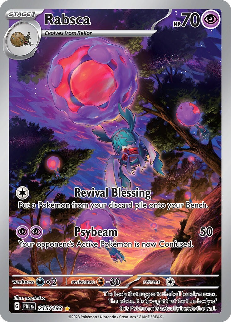 Rabsca 215/193 S&V Paldea Evolved Illustration Rare Pokemon Card NM