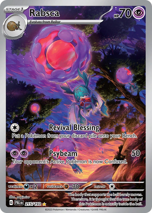Rabsca 215/193 S&V Paldea Evolved Illustration Rare Pokemon Card NM