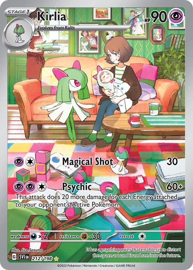 Kirlia 212/198 Scarlet & Violet Base Illustration Rare Pokemon Card Mint/NM