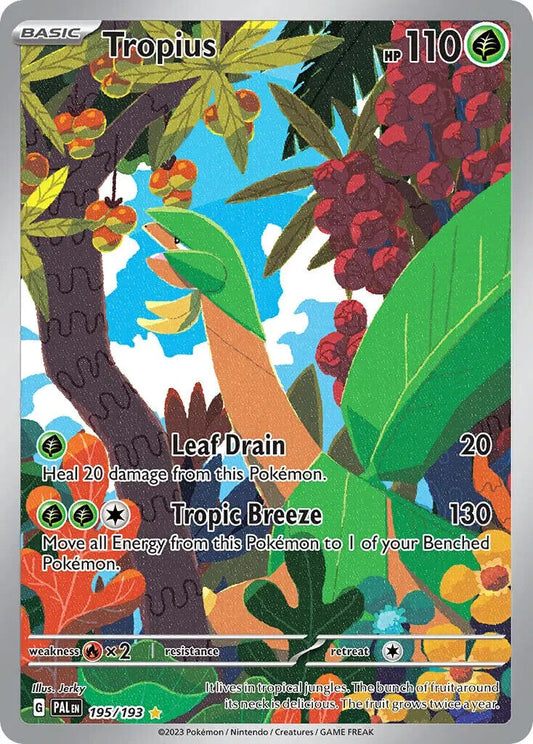 Tropius 195/193 S&V Paldea Evolved Illustration Rare Pokemon Card Mint/NM