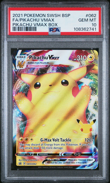 Pikachu VMAX Black Star SWSH062 Full Art Promo – PokePhD