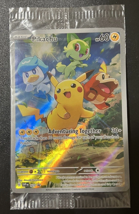Pikachu SVP027 Illustration Rare Black Star Promo Pokemon Card Sealed