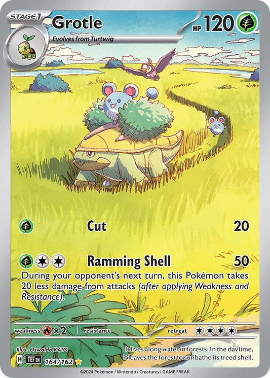 Grotle 164/162 S&V Temporal Forces Illustration Rare Pokemon Card Mint/NM