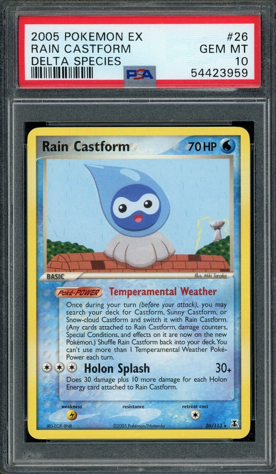 Rain Castform 26/113 EX Delta Species Non-Holo Rare PSA 10 Pokemon Card