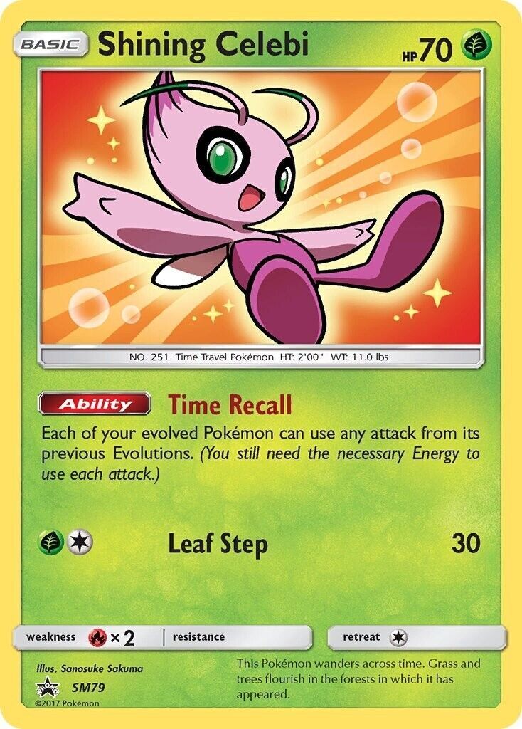 Shining Celebi SM79 Ultra Rare Black Star Promo Holo LP