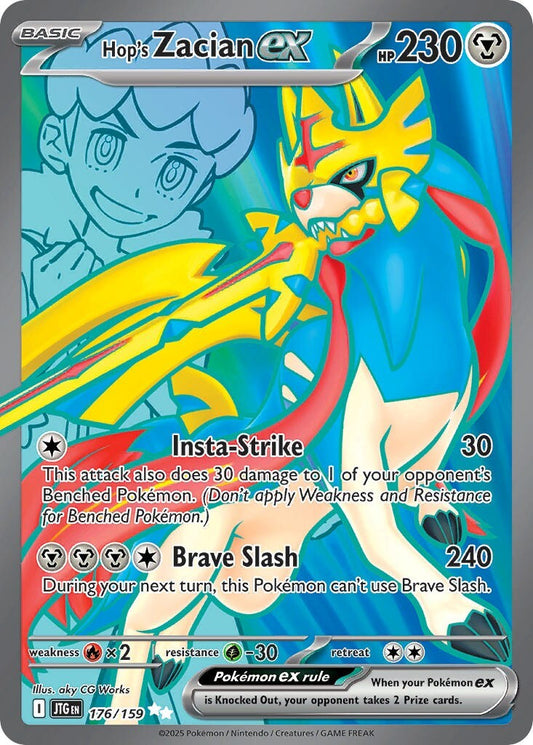 Hop’s Zacian 176/159 Scarlet & Violet Journey Together Full Art Pokemon Card NM