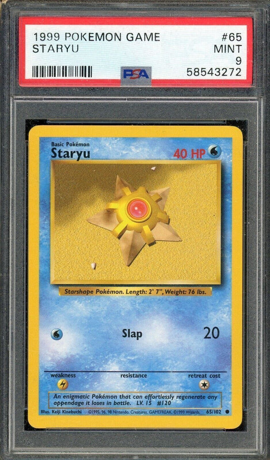 Staryu 65/102 Base Set Common PSA 9 Pokemon Card 1999