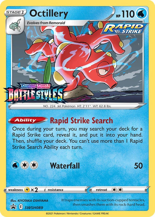 Octillery SWSH089 Battle Styles Prerelease Black Star Promo Pokemon Card NM