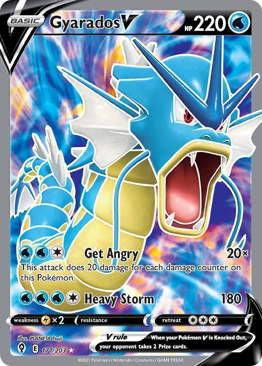 Gyarados V 171/203 Evolving Skies Full Art Pokemon Card Mint/NM