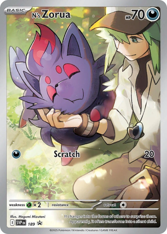 N's Zorua SVP189 Illustration Rare Journey Together Promo Pokemon Card NM