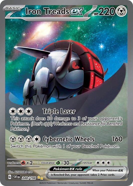 Iron Treads ex 248/198 Scarlet & Violet Base Pokemon Card Mint/NM