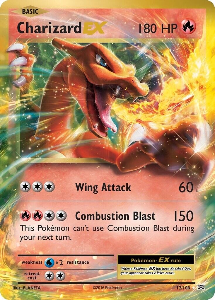 Charizard EX 12/108 XY Evolutions Ultra Rare Pokemon Card NM