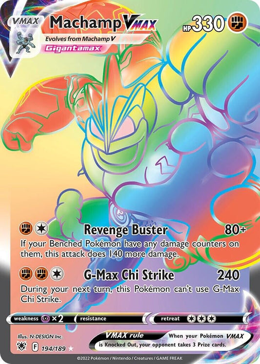 Machamp VMAX 194/189 Astral Radiance Secret Rare Pokemon Card Mint/NM