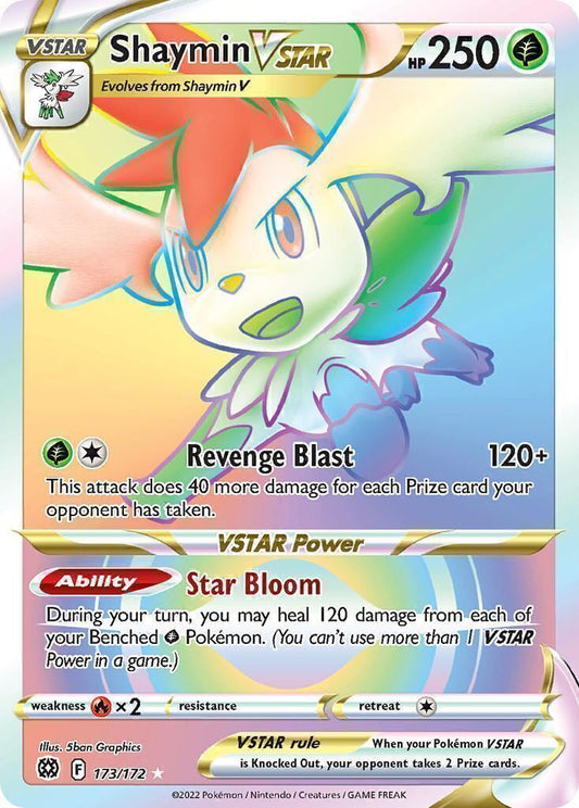 Shaymin VSTAR 173/172 Brilliant Stars Secret Rare Pokemon Card Mint/NM