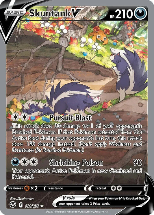 Skuntank V 181/195 Silver Tempest Alt Art Pokemon Card Mint/NM