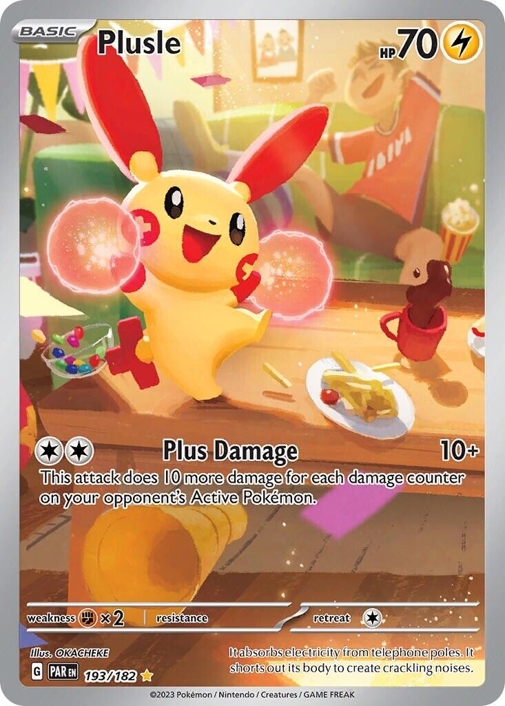 Plusle 193/182 S&V Paradox Rift Illustration Rare Pokemon Card NM