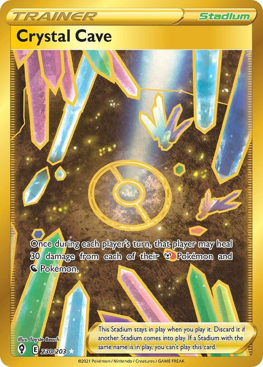 Crystal Cave 230/203 Evolving Skies Secret Rare Pokemon Card Mint/NM