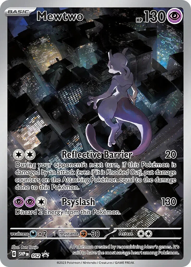 Mewtwo SVP052 Full Art Black Star Promo Pokemon Card Mint/NM